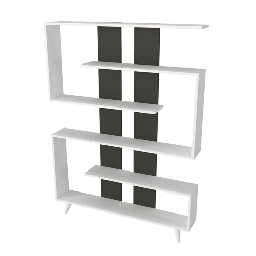 Ebern Designs Rekik Geometric Bookcase & Reviews Wayfair